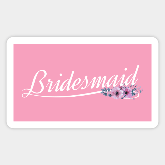 Elegant Bridesmaid Floral Wedding Calligraphy Sticker by Jasmine Anderson